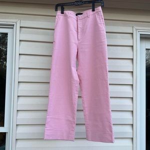 Womyn Wide leg trousers  Pink & white vertical pinstripe   Size 2  S
